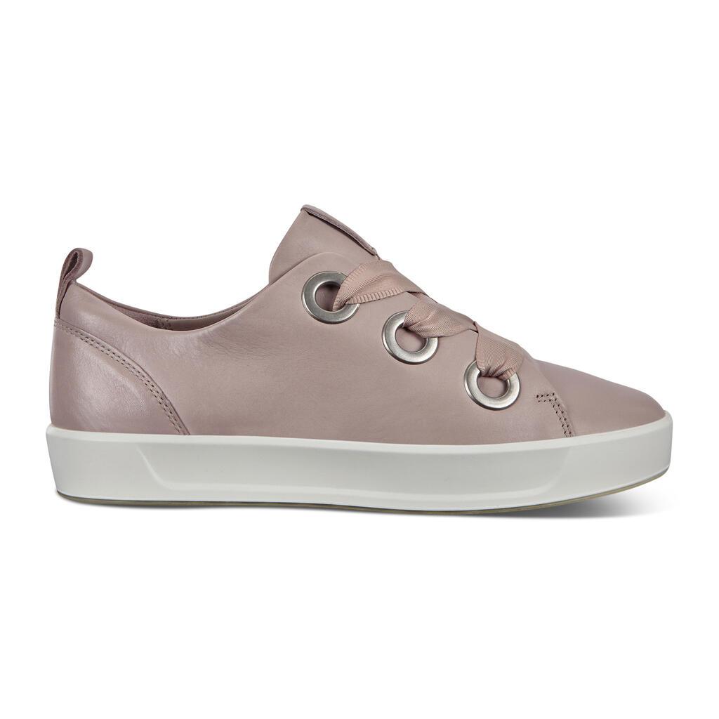 Baskets Ecco Soft 83-Eyelet Femme Grise / Rose 8054-ACYTW